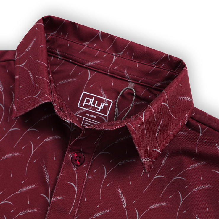 Youth Prairie Wheat Polo - Maroon