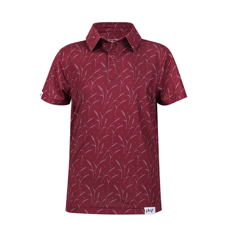 Youth Prairie Wheat Polo - Maroon
