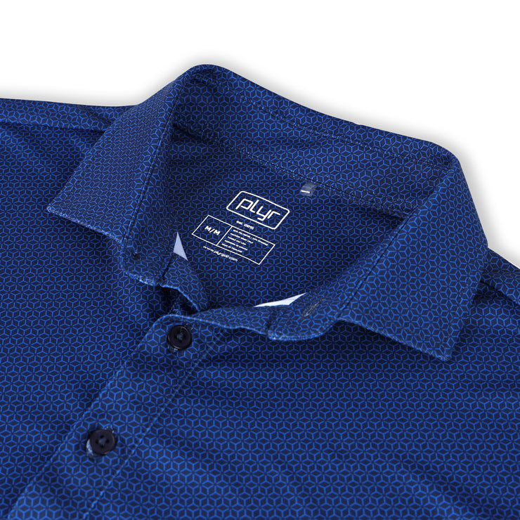 Geometric Polo - Blue