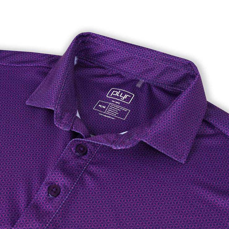 Geometric Polo - Purple