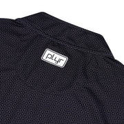 Womens Sleeveless Geometric Polo - Black