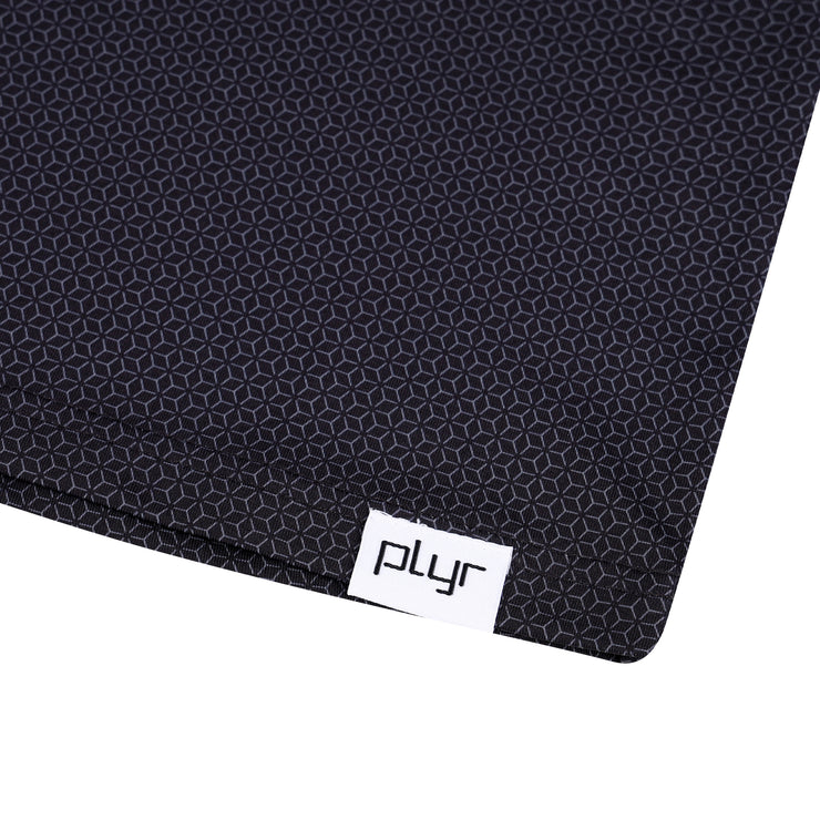 Womens Sleeveless Geometric Polo - Black