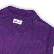 Womens Sleeveless Geometric Polo - Purple