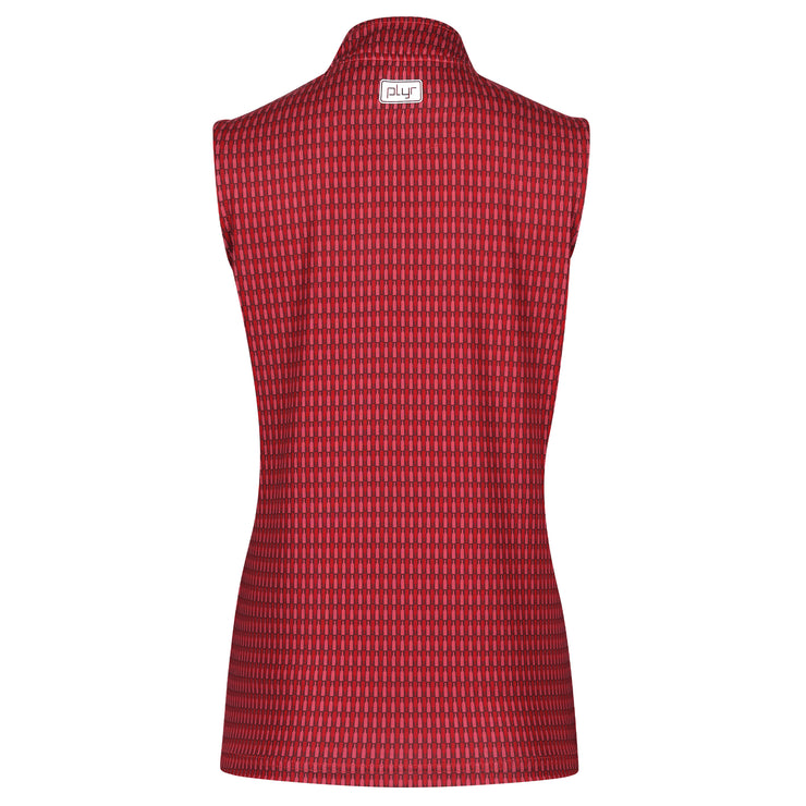 Womens Sleeveless Merlot Polo