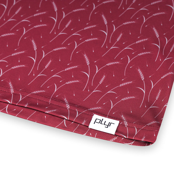 Womens Sleeveless Prairie Wheat Polo - Maroon