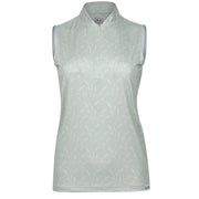 Womens Sleeveless Prairie Wheat Polo - Sage Green