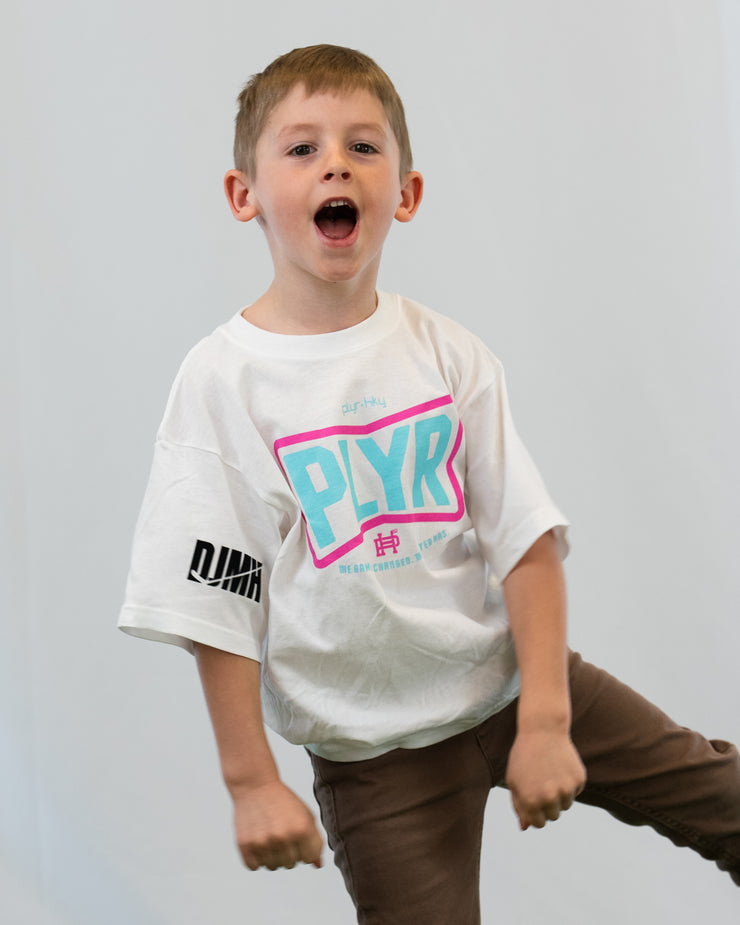 DJMH x PLYR Youth Neon Tee