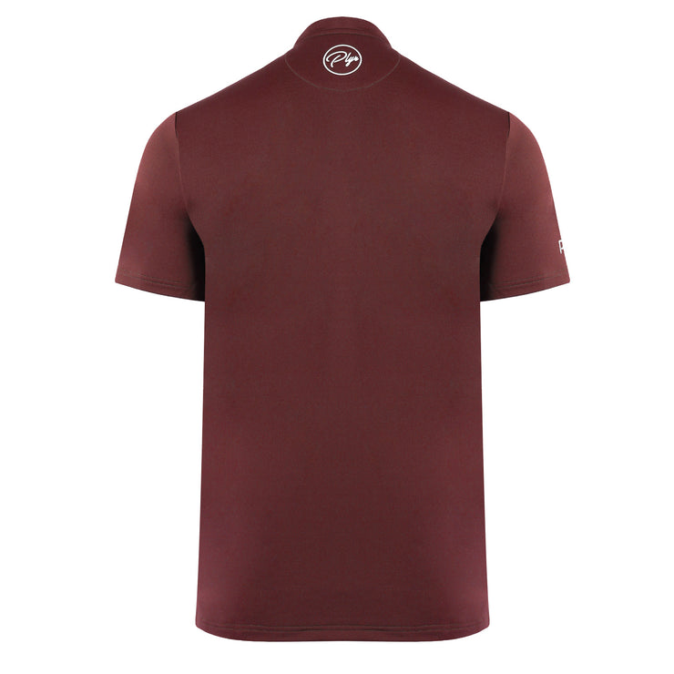 Statement Blade Collar Polo - Maroon