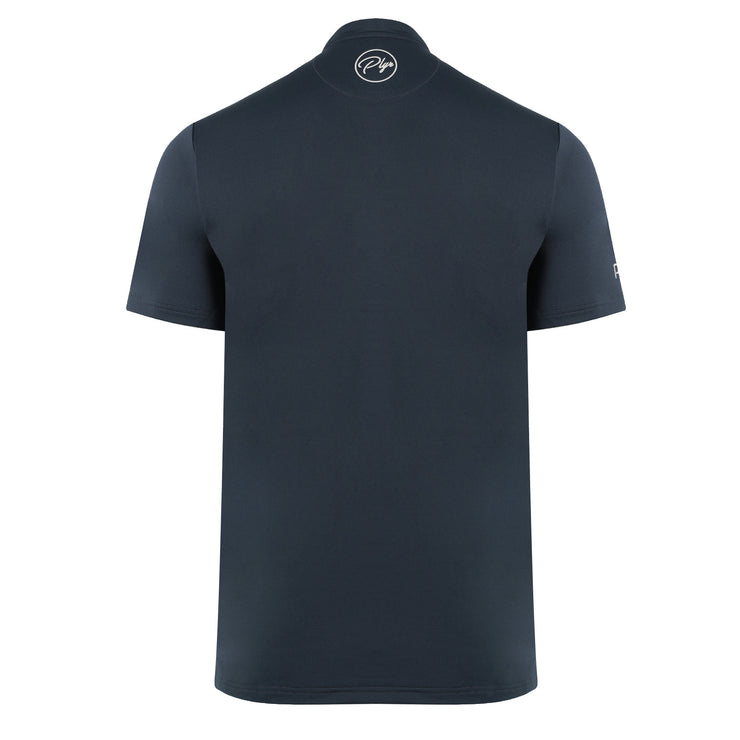 Statement Blade Collar Polo - Navy