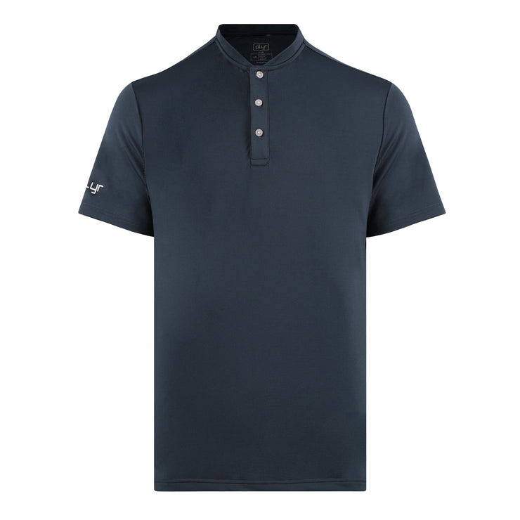 Statement Blade Collar Polo - Navy