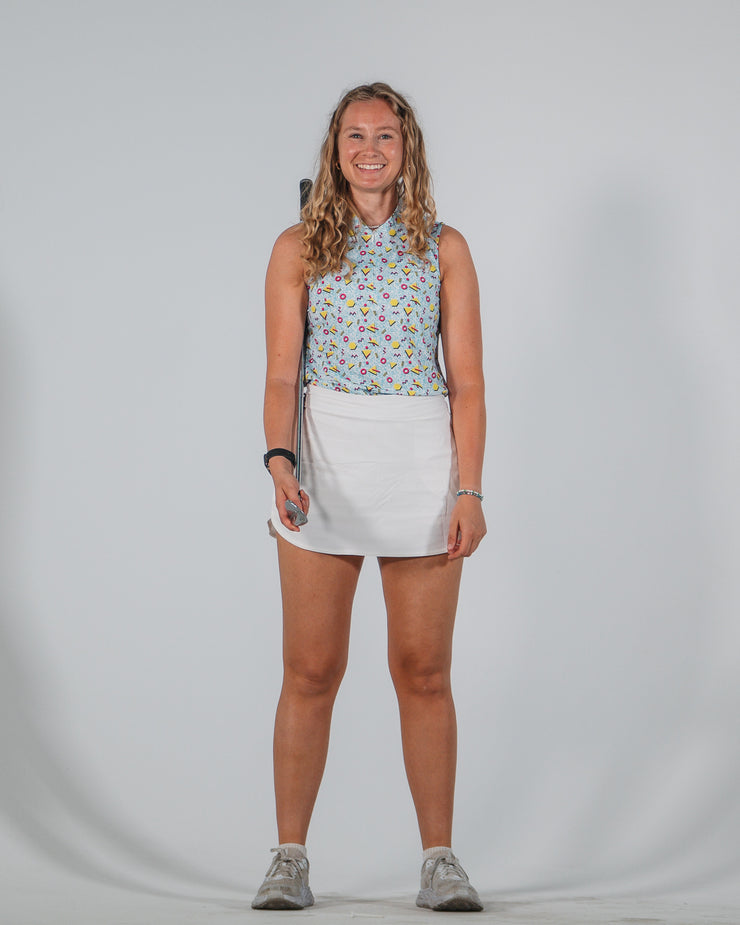 Retro Sleeveless Polo