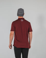 Statement Blade Collar Polo - Maroon