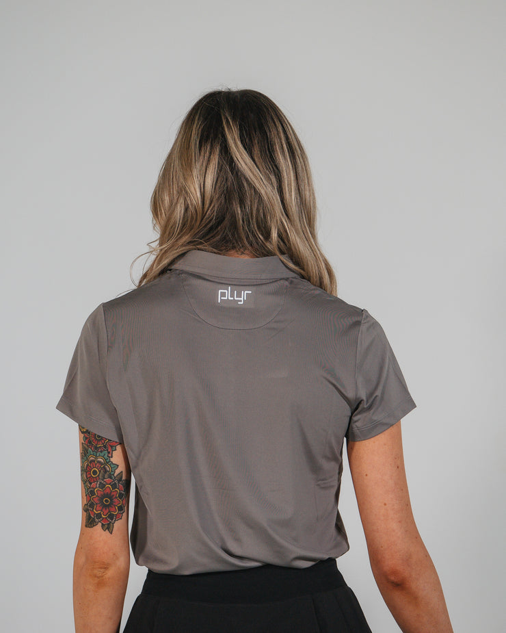 Women's Functional Polo - Grey